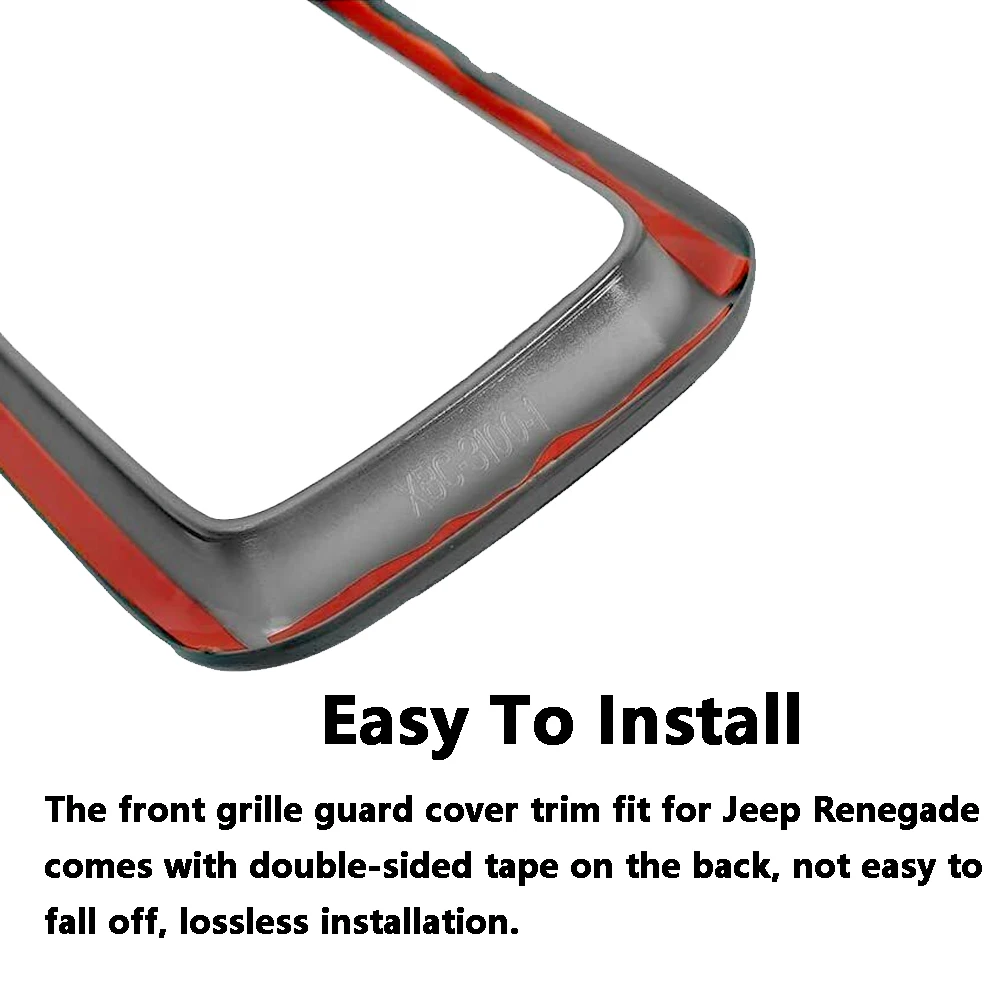 Передний бампер гоночная решетка вставка накладка кольцо крышка для Jeep Renegade