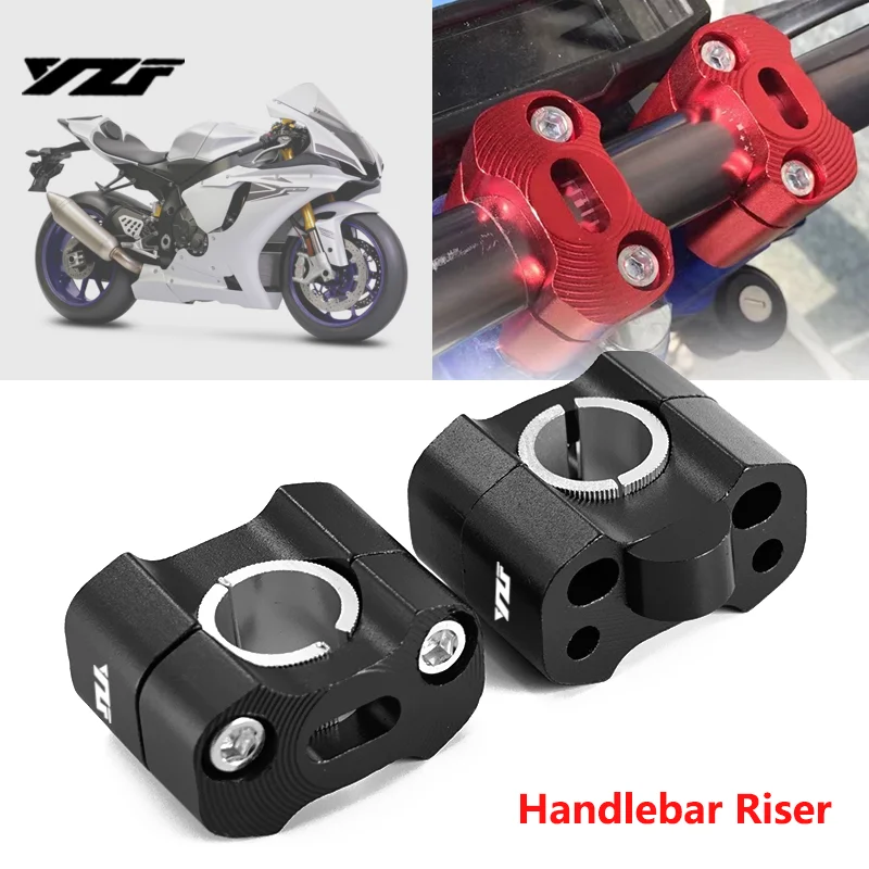 

For Yamaha YZF R3 R25 R6 R1 2013-2019 CNC Aluminum 22mm 28mm Handlebar Risers Adapter Off Road Motorcycle Bar Clamps