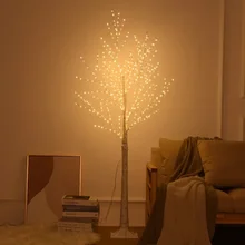 크리스마스 장식 LED 자작나무 침실 조명, 조경용 빛나는 새해 DIY 장식, 크리스마스 트리, 크리스마스 선물, 150cm, 180cm