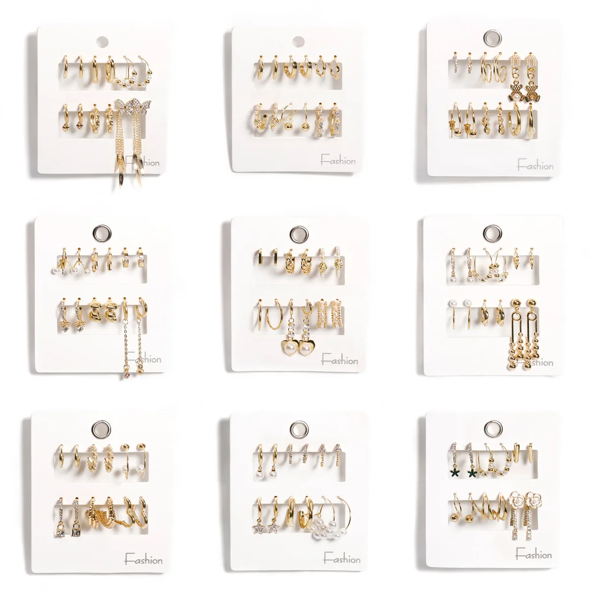 

Women's Alloy Pearl Drop Earrings 6 Piece Combination