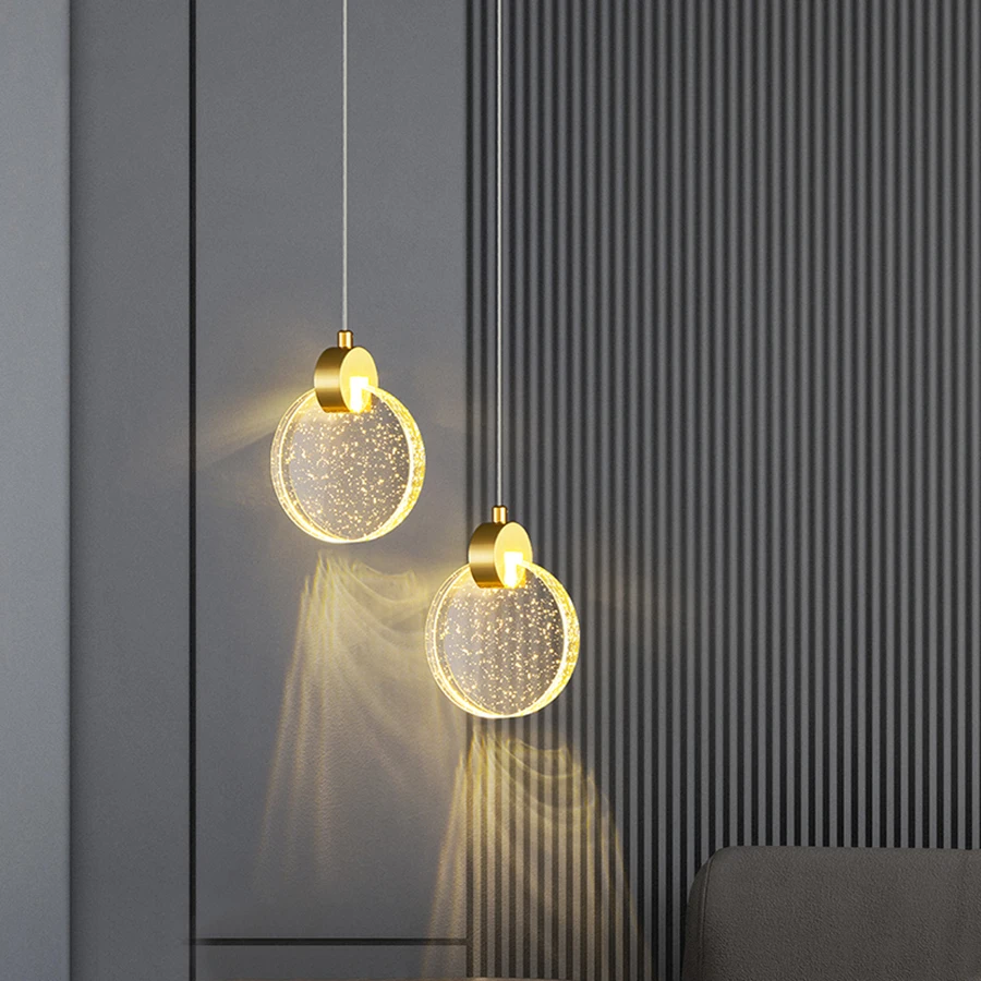 

Thrisdar Luxury K9 Crystal LED Pendant Light Living Room Bedroom Bedside Pendant Lamps Restaurant Shop Bar Hotel Hanging Lamp