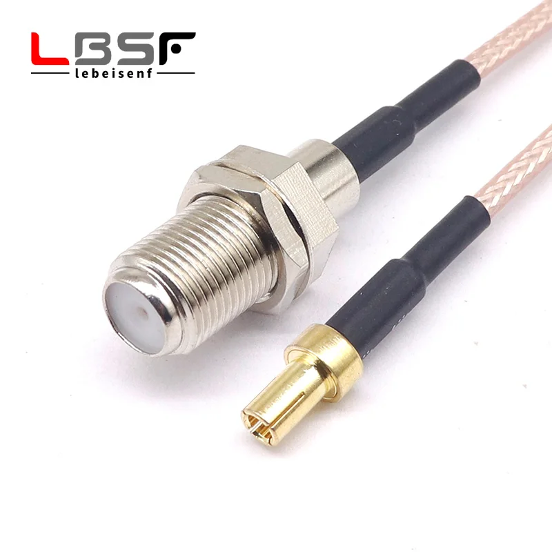 

TS9 male gold-plated to F female imperial TS9/F-JK custom RG174 RG316 cable 15cm