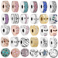 luxe jewelry for women bangle fit original diy charms parure bijoux femme 925 sterling silver bracelet pulcera bead