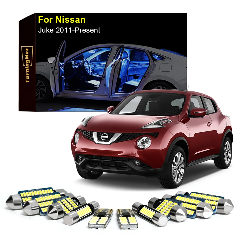 Canbus Interior Lighting LED Bulb Kit Package For Nissan Juke 2011-Now Map Trunk Dome Reading Lights Indoor Lamp Car Accessories