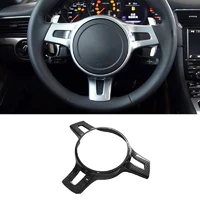 dry carbon fiber steering wheel trim frame cover trim car interior accessories fit for porsche 911 981 2010 2015