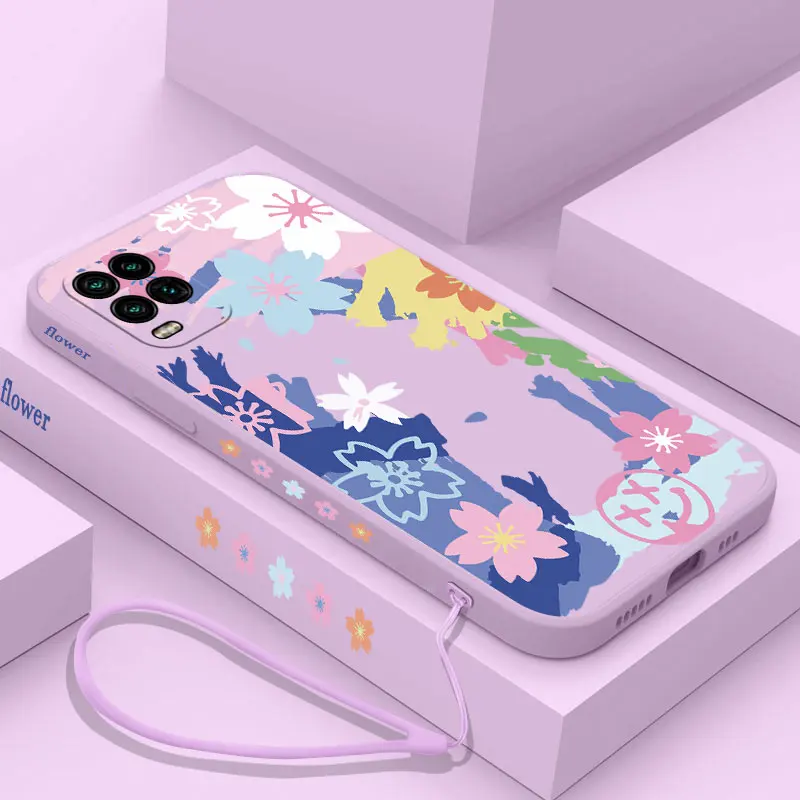 

Watercolor Painting Flower Phone Case For Xiaomi Mi CC9 12 12X 11 11T 8 9 9T 10 10T Pro Lite Ultra SE 5G Liquid Silicone Cover