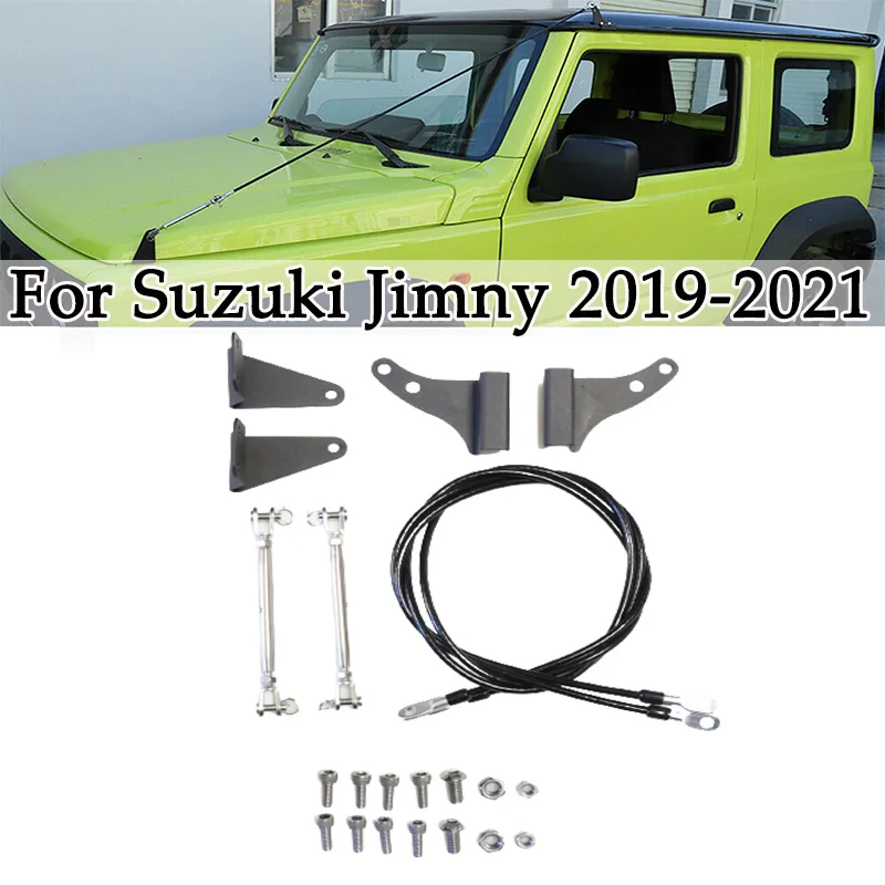 

Car Limb Riser Knit Obstacle Eliminate Rope Front Hood Protector Deflect Low Hanging Branches Brush for Suzuki Jimny 2019-2021