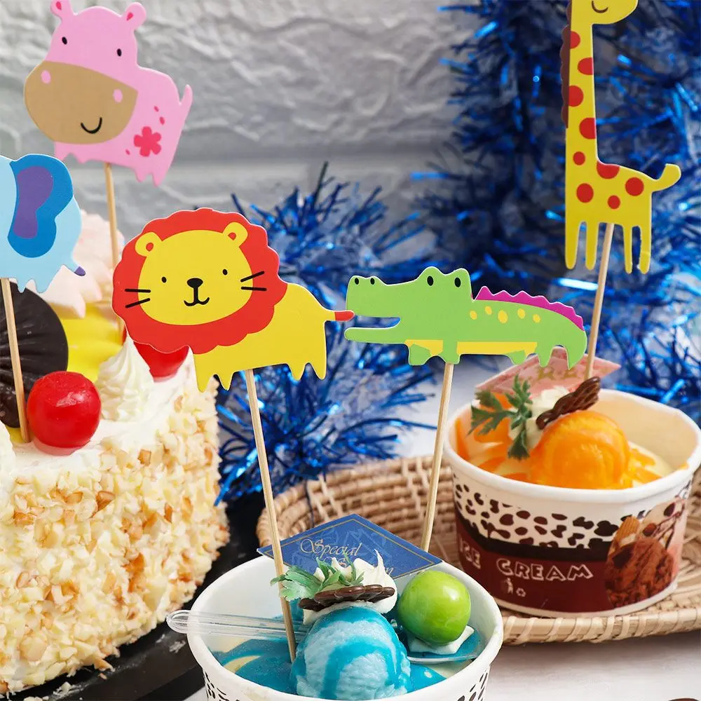 Темы бумажных лесных существ топперы для кексов лес животные тортов медиаторы