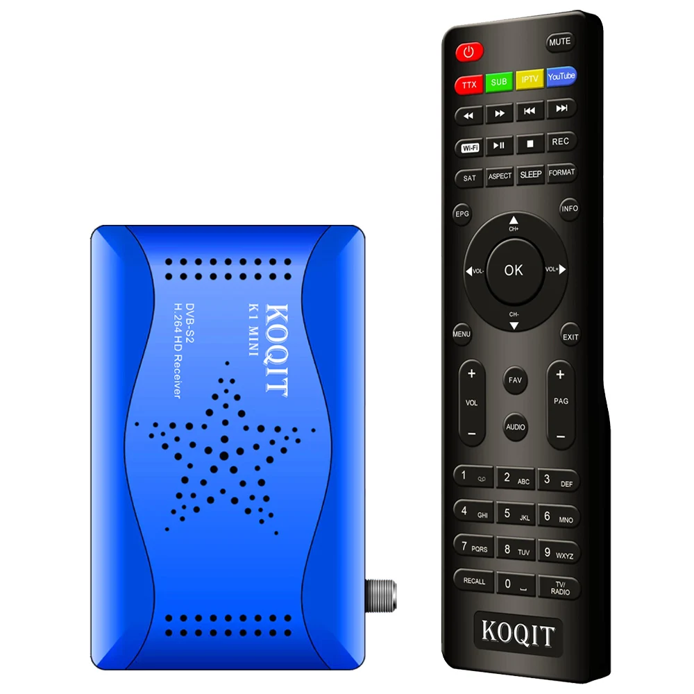 KOQIT K1 мини FTA DVB-S2 спутниковый приемник TV Box PVR EPG медиаплеер ТВ Wifi Smart MeeCast Stick |