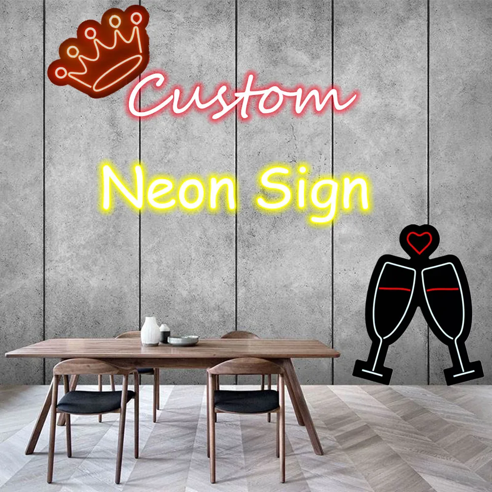 Custom LED Neon Light Signs Decoration For Birthday Party Wedding Name Logo Game Room Wall Decor Neon Sign Letters with Dimmer