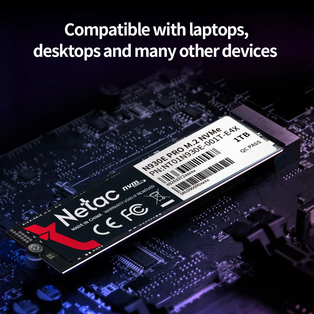 Твердотельный накопитель Netac M.2 SSD 128 ГБ 256 512 NVME 1 ТБ 2280 PCIe внутренний жесткий диск HDD