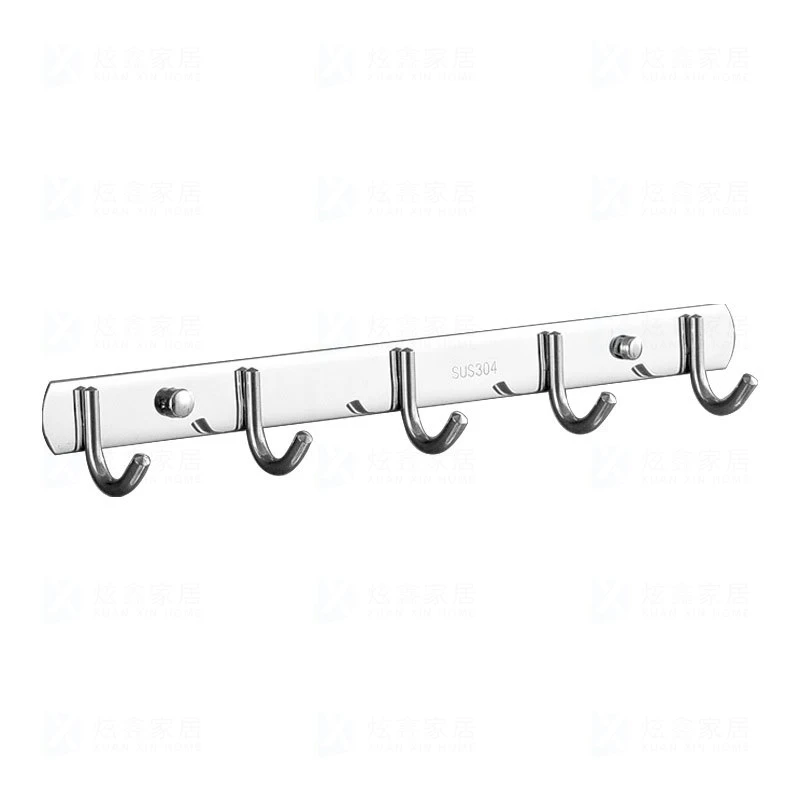 stainless steel coat hooks perforated bathroom towel holder kitchen storage shelf row rack household hardware accessories free global shipping
