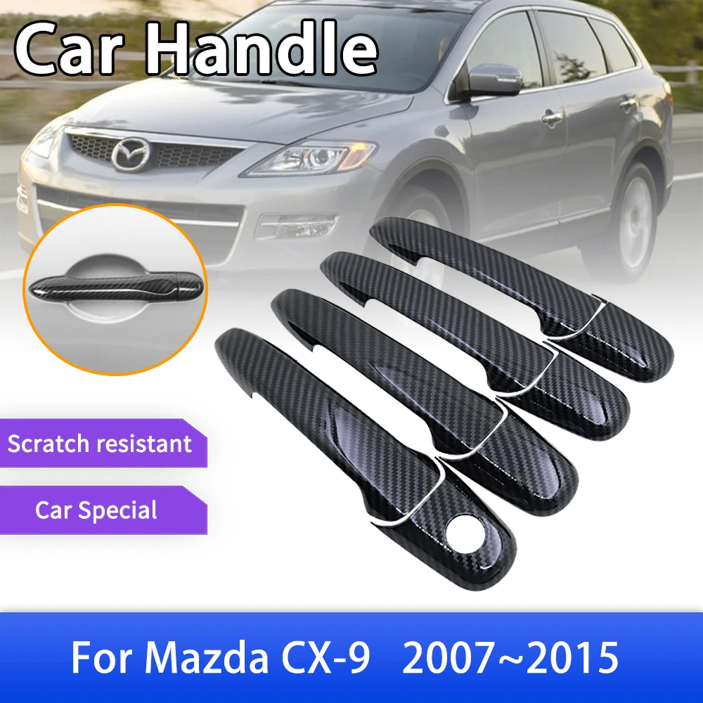 

Carbon Fiber Door Handle Cover Stickers for Mazda CX-9 CX9 CX 9 TB 2007 2008 2009 2010 2011 2012 2013 2014 2015 Car Accessories