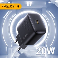 VOLTME 고속 충전 4.0 3.0 PD 고속 충전기, USB C 타입 충전기, PPS FCP SCP AFC 전화 충전기 지원, 샤오 삼성 S22 용, 20W