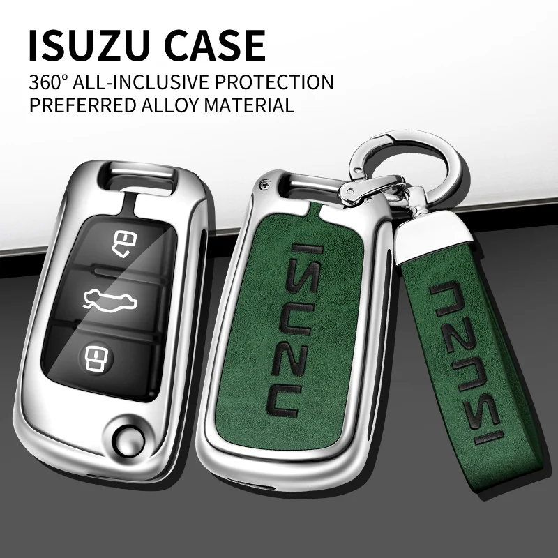 

Car Flip Remote Key Fob Case Cover Protector Shell For Jiangxi Isuzu Pickup DMAX Ruimai Mu-X Mu-X Mu Ranger Keychain Accessories
