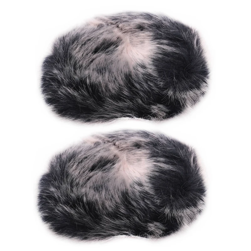 

2X Microphone Furry Windscreen - Mic Wind Cover Fur Filter As Foam Cover For Blue Yeti, Blue Yeti Pro USB Condenser Mic