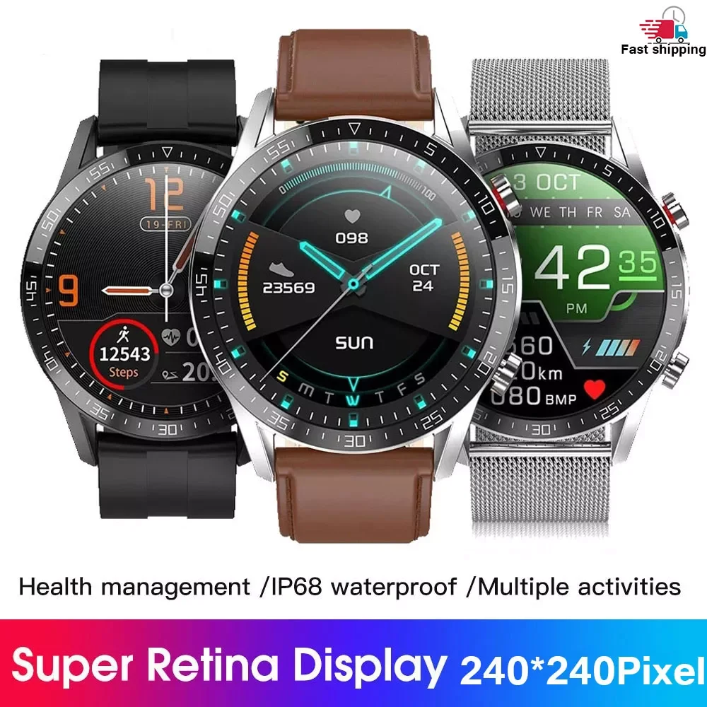 

L13 Smart Watch Men 2021 ECG+PPG Blood Pressure Fitness Smartwatch IP68 Waterproof Heart Rate Monitor relogio inteligente PK L16