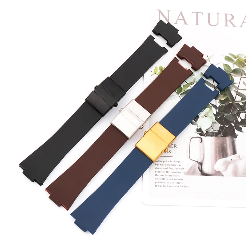 Rubber watch band suitable for Athens Nautical 1183 Diving series 25*12mm unisex watch accessories