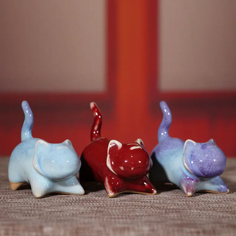 

Blind Box Toys Guess Bag Ceramic Tiger Chinese Style Random Color Cute Animal Dolls Figures Children Birthday Gift Desktop Model