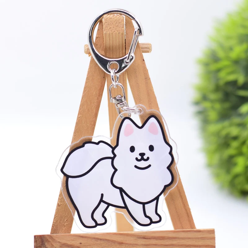 Брелок для ключей с милыми собаками брелки акриловыми мультяшными фигурками