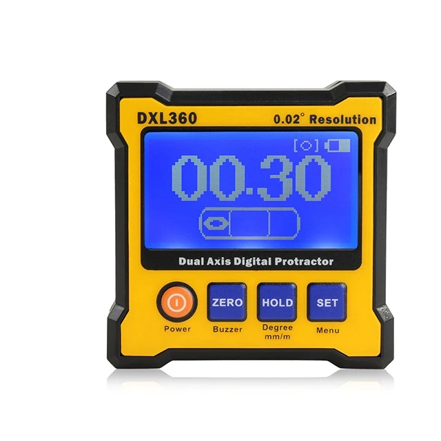 

Hand Tools DXL360 Digital Protractor Level Measure Box Angle Ruler Elevation Meter Dual AxisLaser Levels