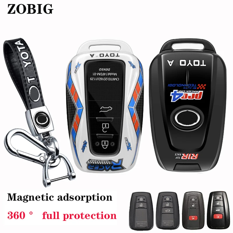 

ZOBIG for Toyota Key Fob Cover Protector Compatible with Cross RAV4 Camry Corolla Avalon C-HR Prius GT86 Highlander