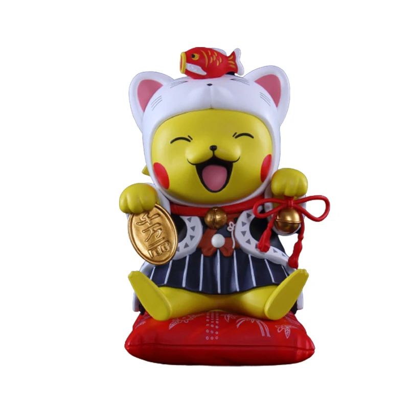 

Покемон мультяшная фигурка Bikachu Cos счастливая кошка в китайском стиле Красная фигурка кукла Покемон около 14 см фигурка Рождественский подар...