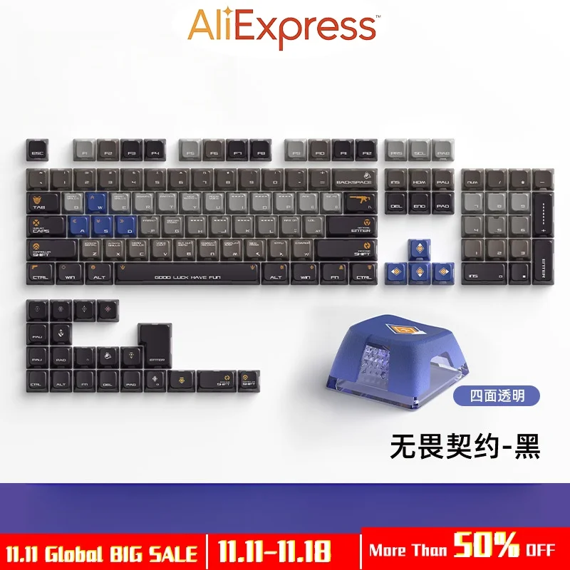 Xvx 61/64/68/84/87/96/108 Valorant Низкопрофильные градиентные колпачки для клавиш Pbt Dye-Sub