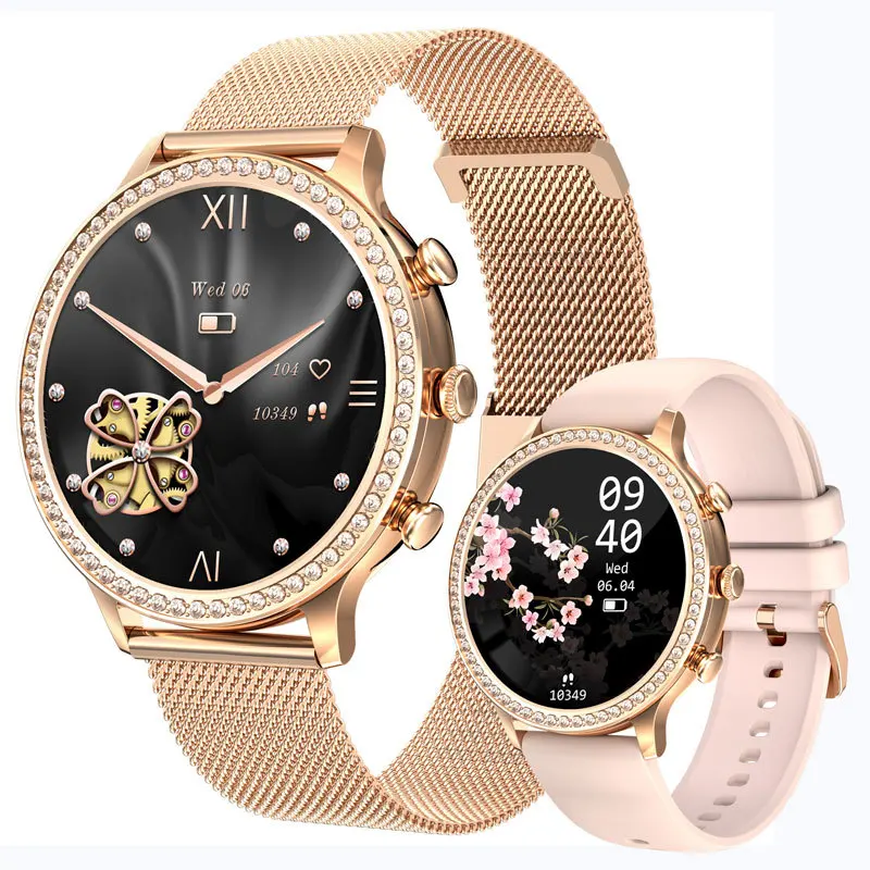 

Women's smartwatch for Android iOS phones 1.32-inch HD with AI voice control heart rate sleep monitor activity tracker