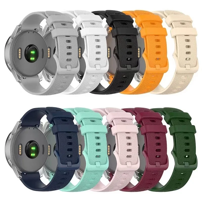 

New Smart Watch Strap For Garmin Vivoactive 3 4 4s Venu 2 2s Silicone Strap Garmin Venu sq Forerunner 158 245 645 Wristband