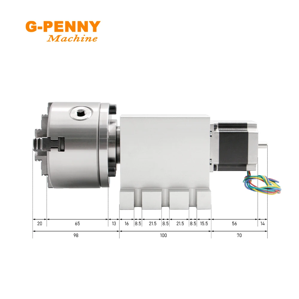 G-PENNY NEMA23 3/4 щелепа 4-я ось 100 мм разделительная головка заднего