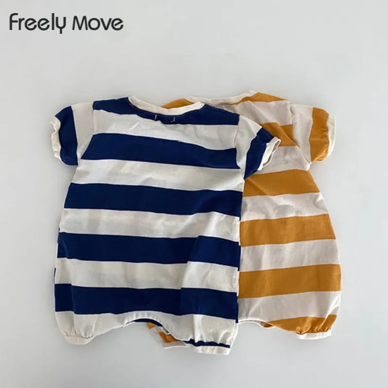 

Freely Move Baby Rompers Infant Jumpsuit Boy&girls clothes Casual Striped Newborn Baby clothes Girl Kids Summer Clothes 2022