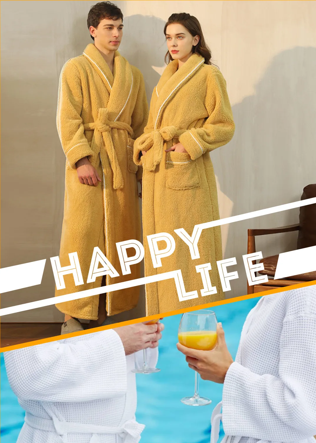 

Пижама Anlina в стиле оверсайз с очень толстыми теплыми салфетками для осени и зимы. Роскошный и элегантный зимний халат выше колена