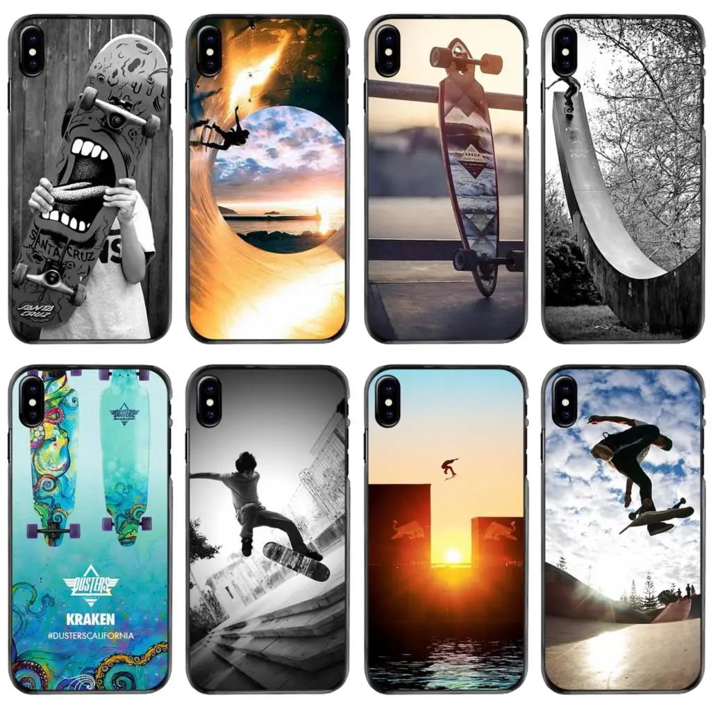 

For Apple iPhone 11 12 13 14 Pro MAX Mini 5 5S SE 6 6S 7 8 Plus 10 X XR XS skater Skateboarding Skateboard Hard Phone Shell Case