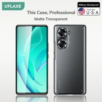 uflaxe original shockproof hard case for honor 60 pro se anti yellow matte transparent back cover casing