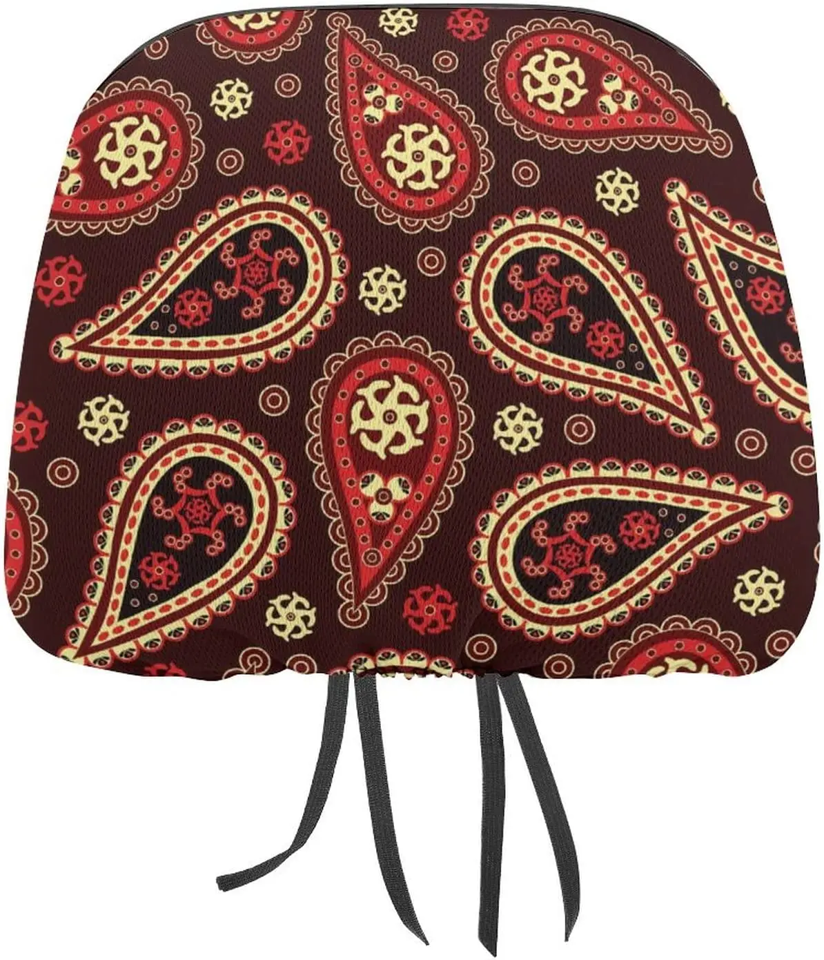 

Indian Paisley Funny Cover for Car Seat Headrest Protector Covers Print Interior Accessories Decorative