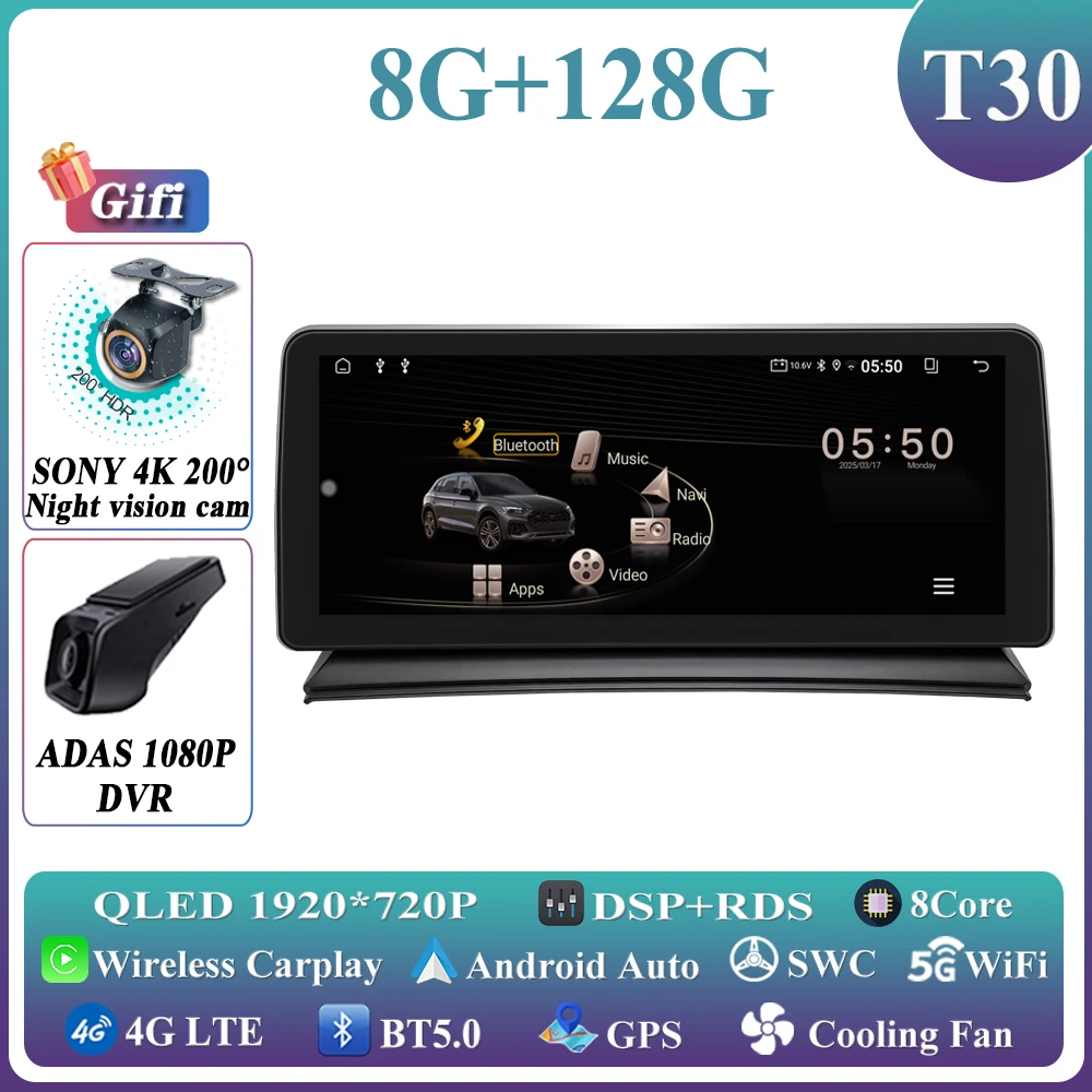 

12,3-дюймовый для BMW X3 E83 2005 2007 2008 2009 Автомобильный радиоприемник Android Carplay Мультимедийный автоплеер Навигация DVD GPS Головное устройство BT