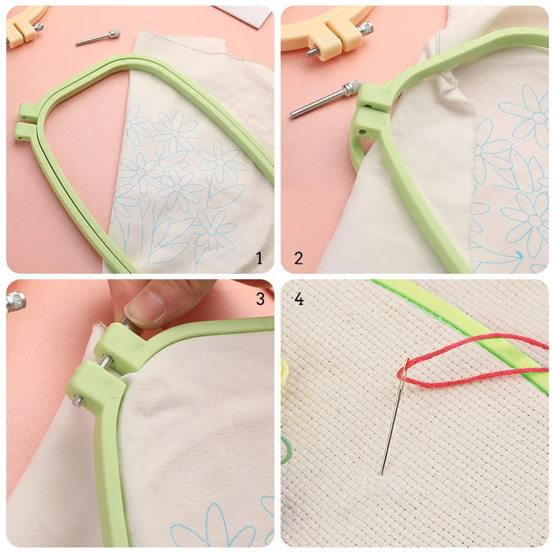 Прямоугольная рама для ручной вышивки из АБС-пластика набор квадратной кольцо