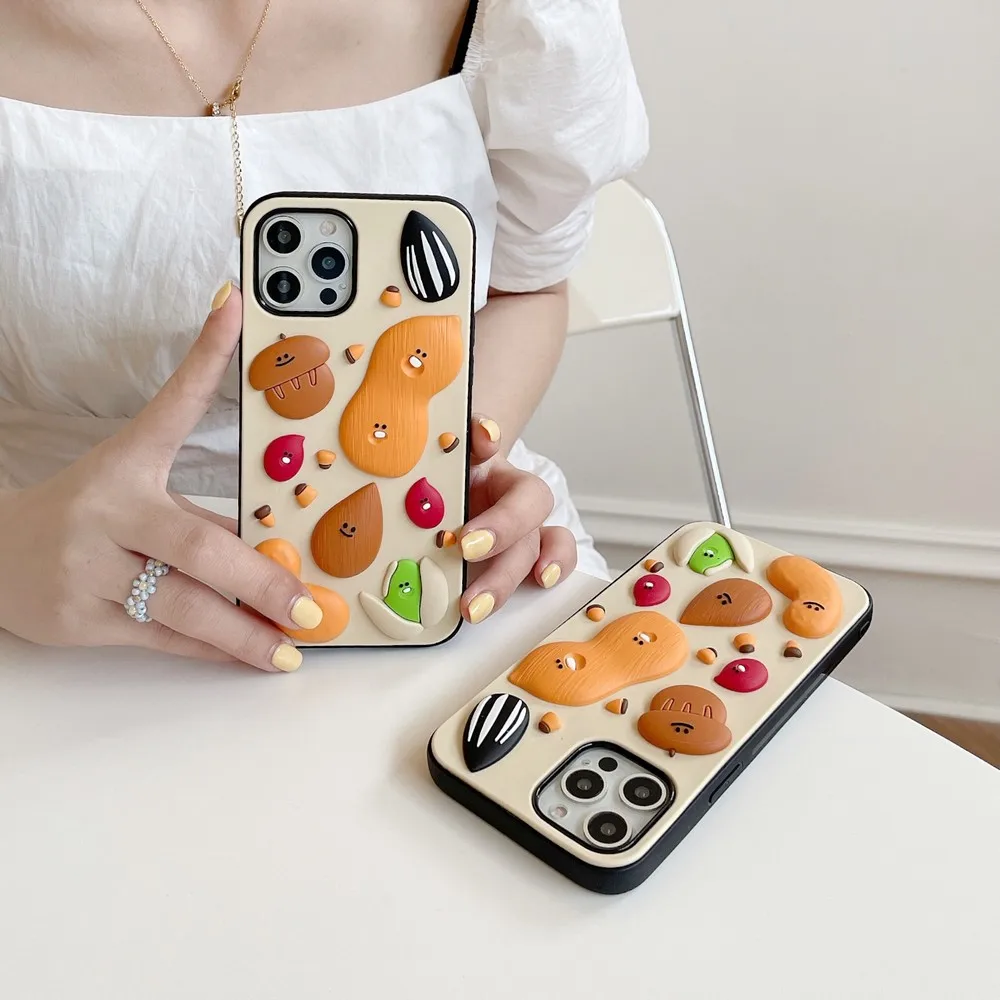 

Чехол с 3d-рисунком арахисовых орехов для iPhone 13ProMax 13Pro 13 12Pro 12 11ProMax 11 XS X XR XSMAX 7 8Plus, мягкий чехол