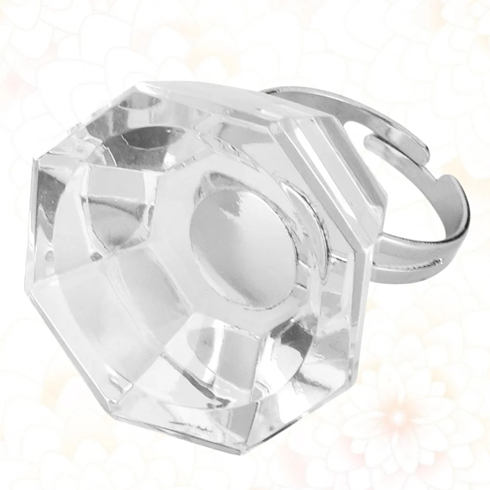 

1PC Ring Cup Professional Crystal Dedicated Eyelash Rings Tattooing Container Color Cup for Home Use