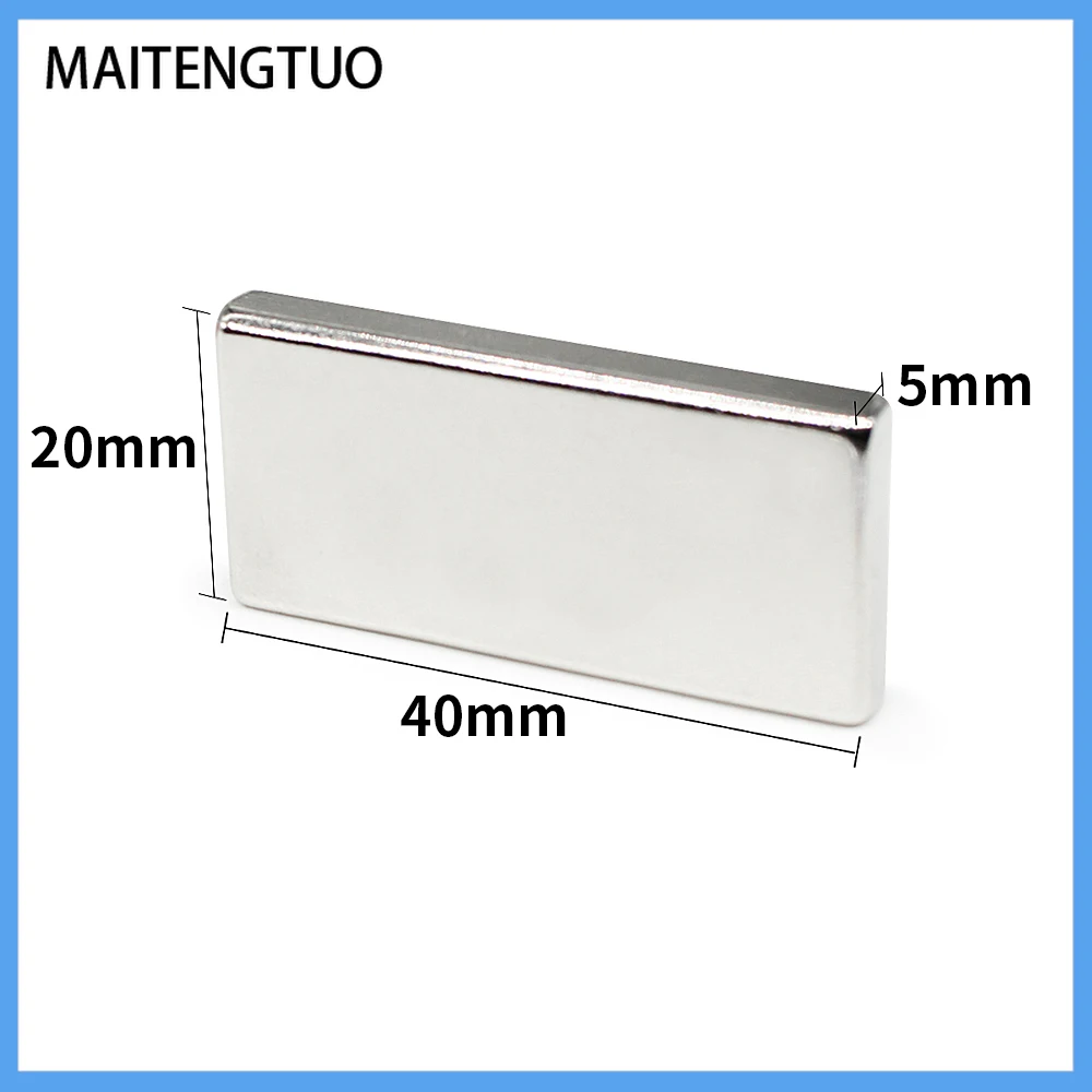 

1/2/5/10/15PCS 40x20x5mm Quadrate Rare Earth Neodymium Magnet N35 Block Strong Powerful Magnets 40x20x5 Permanent Magnet 40*20*5
