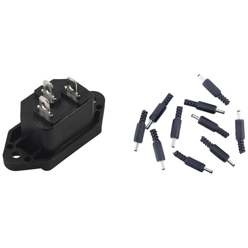 

Лидер продаж, 2 шт., винтовое крепление JFBL, 3 штырька IEC320 C14, входная розетка и 10 шт. линейных разъемов постоянного тока, Штекерный разъем 1,3 мм, 3...