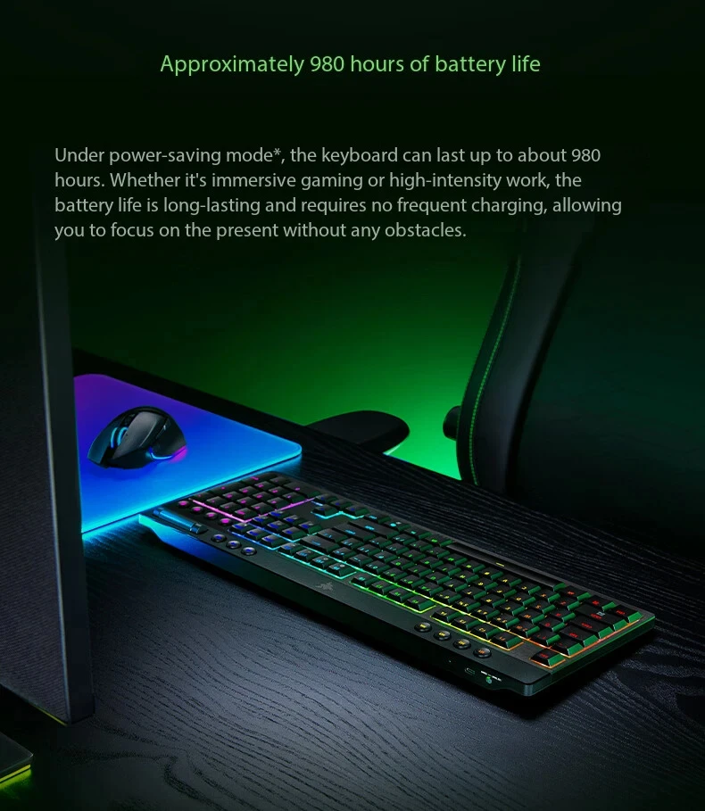Фото НОВАЯ низкопрофильная гиперскоростная клавиатура Razer BlackWidow Spider V4 — проводная/беспроводная/трехрежимная Bluetooth №5