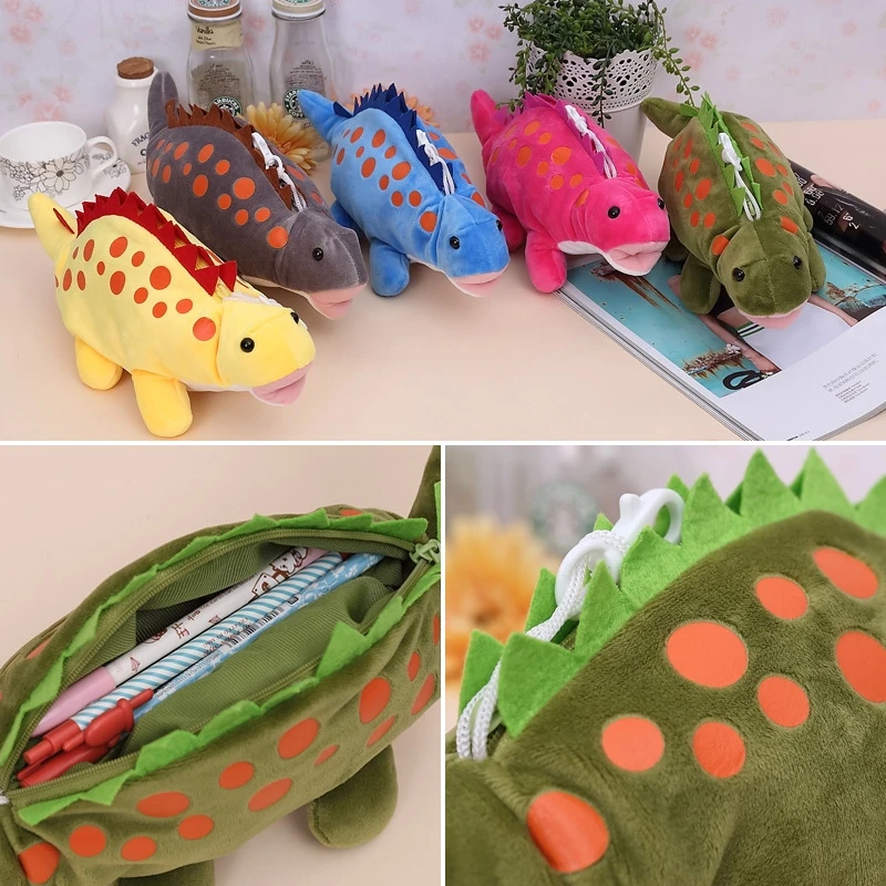 

Office & School Supplies Cartoon Pencil Case Dinosaur Pencilcase Wholesale plush toys creative student stationery bag gift