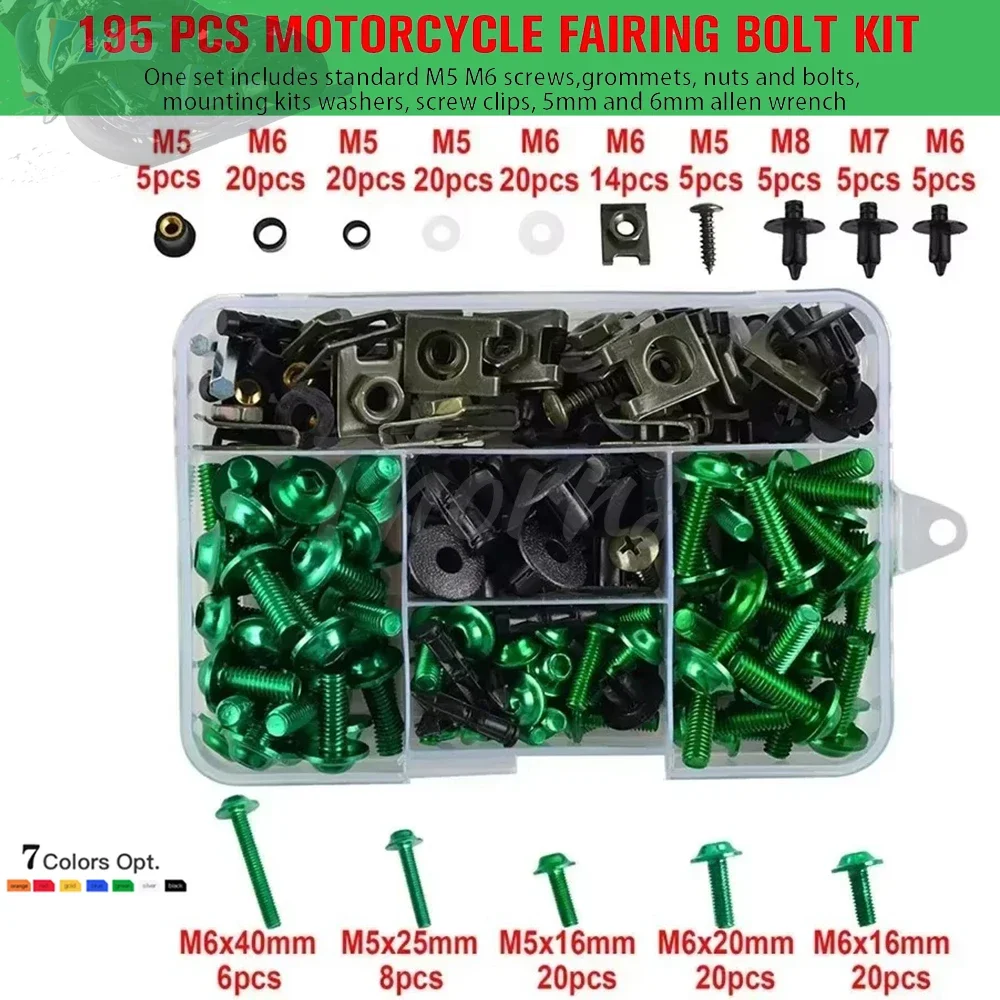 

Комплект болтов и кузовных винтов для мотоцикла с гайками для Honda CBR400RR CBR1100XX CBR1100RR CBR954RR CBR900RR CBR 400/1000/954/900RR