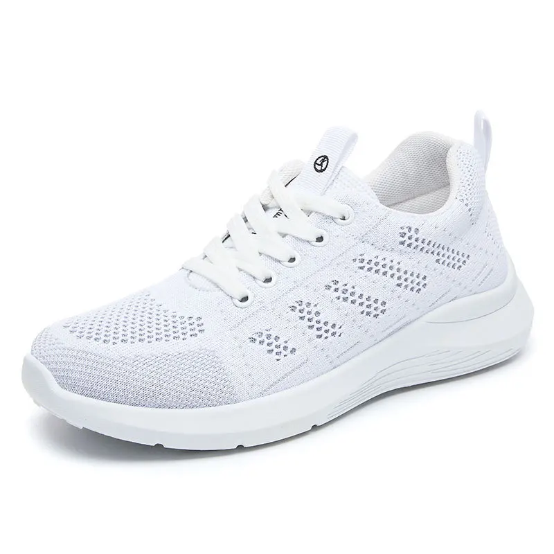Women Running Shoes Fashion Breathable Walking Mesh Flat Sneakers Gym White Female Footwear
