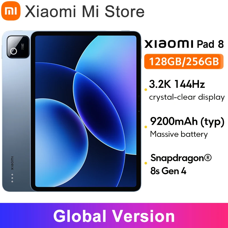 Фото Xiaomi Pad 8 11.2-дюймовый, глобальная версия, Xiaomi HyperOS 3, Snapdragon ® Чип 8-го поколения, аккумулятор 9200 мАч, четкий дисплей 3.2K №1