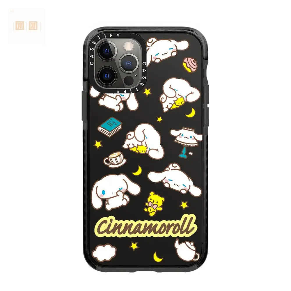 Sanrio Cartoon Bear Cinnamoroll Silicone Phone Case For iPhone 11 12 13 14 15 16 Pro Max X XS XR 7 8 Plus Shockproof Soft Cover