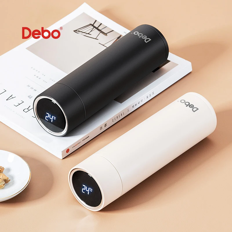 

Debo Digital Thermos Cup Intelligent Temperature Display Water Bottle Heat Preservation Vacuum Thermos Flask For Coffee Tea