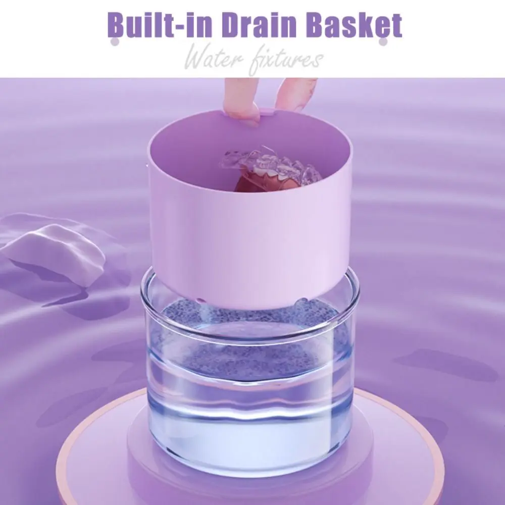 Пурпурная чашка для протезов с щеткой вместительный стакан новый материал